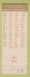 Matchbook Cover - Imperial 400 Motels Hutchinson KS