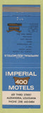 Matchbook Cover - Imperial 400 Motels Alexandria LA