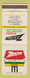 Matchbook Cover - Zenith TV Surburban Appliance Matteson IL