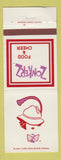 Matchbook Cover - Zonkerz Restaurant girlie Fort Wayne IN