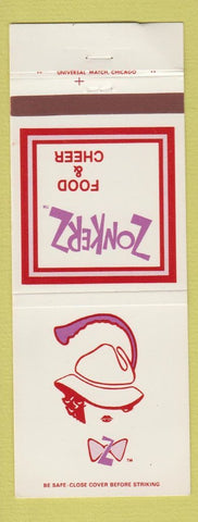 Matchbook Cover - Zonkerz Restaurant girlie Fort Wayne IN