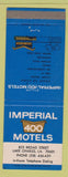 Matchbook Cover - Imperial 400 Motels Lake Charles LA