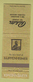 Matchbook Cover - Kuppenheimer Men's Clothes Puckett's Columbia MO