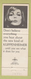 Matchbook Cover - Kuppenheimer Men's Clothes Puckett's Columbia MO