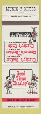 Matchbook Cover - Good Time Charley's Kingston NJ