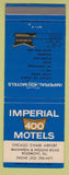 Matchbook Cover - Imperial 400 Motels Rosemont IL Chicago O'Hare Airport