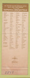 Matchbook Cover - Imperial 400 Motels Rosemont IL Chicago O'Hare Airport