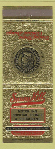 Matchbook Cover - Sunny Hill Motor Inn Restaurant Cape Girardeau MO