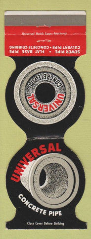 Matchbook Cover - Universal Concrete Pipe Pittsburgh PA Jewelite