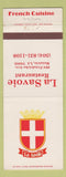 Matchbook Cover - La Savoie Restaurant Metairie LA French