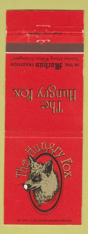 Matchbook Cover - Hungry Fox Saginaw Lansing Birmingham Rochester MI