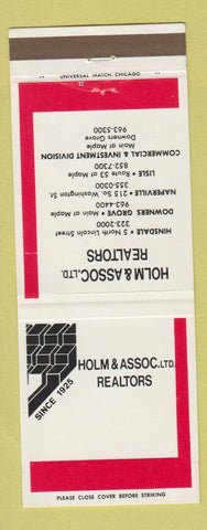 Matchbook Cover - Holm Real Estate Hinsdale Downers Grove Naperville IL