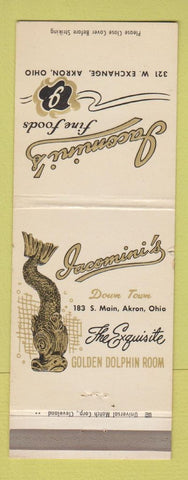 Matchbook Cover - Jacomini's Fine Foods Akron OH