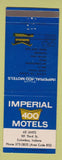 Matchbook Cover - Imperial 400 Motels Columbus IN WEAR