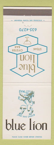 Matchbook Cover - Blue Lion Steak Oyster Bar Oakland CA