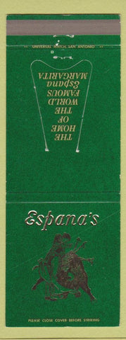 Matchbook Cover - Espana's Mexican Restaurant Los Banos CA