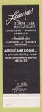 Matchbook Cover - Leounes Towne Talk Restaurant Wilmington DE