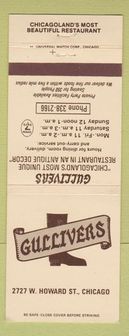 Matchbook Cover - Gullivers Chicago IL restaurant