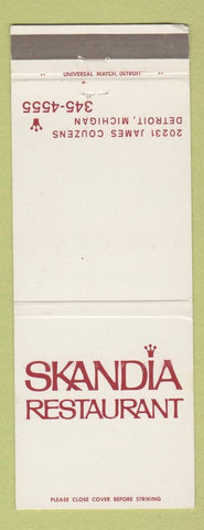 Matchbook Cover - Skandia Restaurant Detroit MI