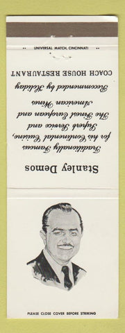 Matchbook Cover - Stanley Demos Coach House Restaurant Lexington KY