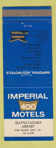 Matchbook Cover - Imperial 400 Motel Seattle Tacoma Airport WA