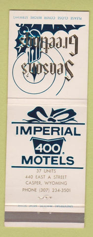Matchbook Cover - Imperial 400 Motel Casper WY Christmas
