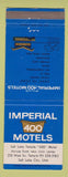 Matchbook Cover - Imperial 400 Motel Salt Lake City UT