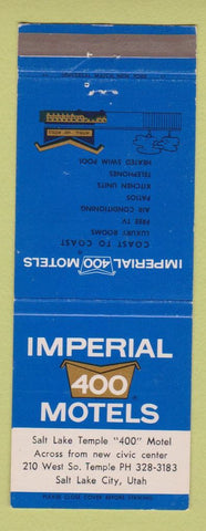 Matchbook Cover - Imperial 400 Motel Salt Lake City UT