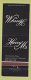 Matchbook Cover - Harry M's Restaurant Grand Junction Colorado WEAR