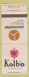 Matchbook Cover - Kolb's Restaurnt New Orleans LA Pacesetter Houston TX