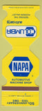 Matchbook Cover - NAPA Auto Parts Columbia 1983 Hudson Saugerties NY WEAR