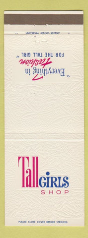 Matchbook Cover - Tall Girls Shop Clothes Buffalo Chicago Toledo Flint