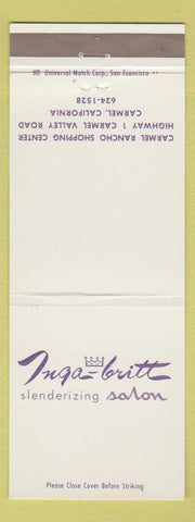 Matchbook Cover - Inga Britt Salon Carmel CA
