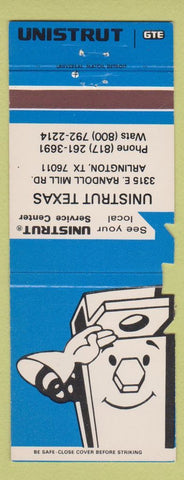 Matchbook Cover - Unistrut GTE Arlington TX