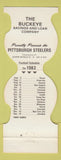 Matchbook Cover - Pittsburgh Steelers Football 1983 Buckeye Savings and Loan