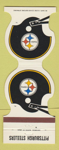Matchbook Cover - Pittsburgh Steelers Football 1982 ME Cunningham Ingomar PA