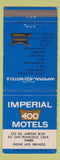 Matchbook Cover - Imperial 400 Motel South San Francisco CA