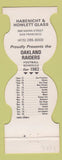 Matchbook Cover Oakland Raiders Football 1982 Habenicht Howlett San Francisco CA