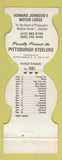 Matchbook Cover - Pittsburgh Steelers Football 1981 Howard Johnson's Motor Lodge