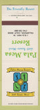 Matchbook Cover - Pala Mesa Golf Tennis Hotel Resort Fallbrook CA
