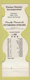 Matchbook Cover - Pittsburgh Steelers Football 1981 Parker Hunter Investments