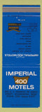 Matchbook Cover - Imperial 400  Motel Everett WA