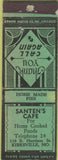 Matchbook Cover - Sante's Cafe Kirksville MO Arrow