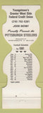 Matchbook Cover - Pittsburgh Steelers Football 1981 Youngstown's Credit Union