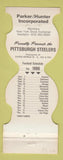 Matchbook Cover - Pittsburgh Steelers Football 1980 Parker Hunter Investments