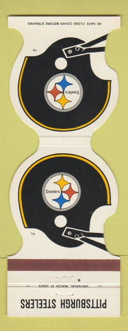Matchbook Cover - Pittsburgh Steelers Football 1982 ME Cunningham Ingomar PA
