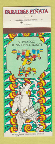 Matchbook Cover - Paradise Pinata Restaurant Mexican Paradise Valley AZ
