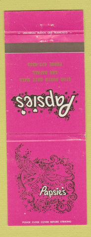 Matchbook Cover - Papsie's San Rafael CA WEAR