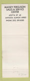 Matchbook Cover - Massey Ferguson Tractors Antioch IL WORN