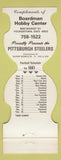 Matchbook Cover - Pittsburgh Steelers Football 1981 Hobby Center Youngstown OH